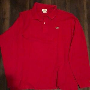 Lacoste men’s long sleeve polo retro style